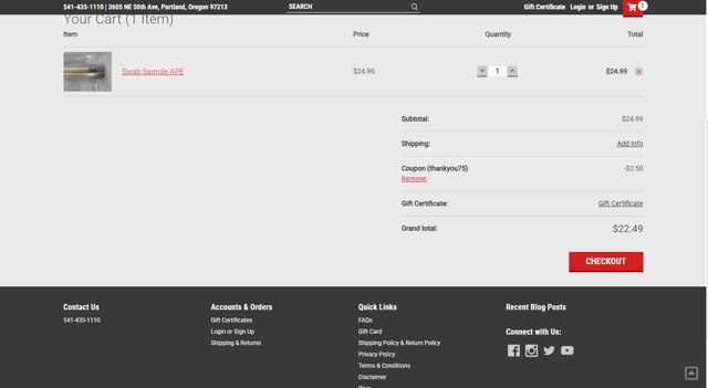 High Desert Spores checkout page showing High Desert Spores coupon code box | Screenshot taken by SimplyCodes community member on Aug 21, 2025