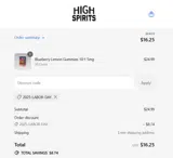 High Spirits coupon verification screenshot