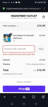 SAVE10% coupon verification screenshot