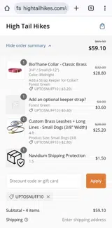 UPTOSNUFF10 coupon verification screenshot