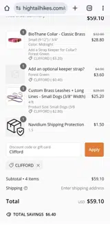 Clifford coupon verification screenshot