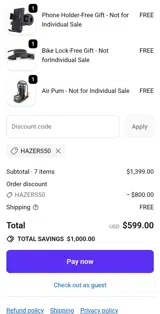 HiKeep coupon verification screenshot