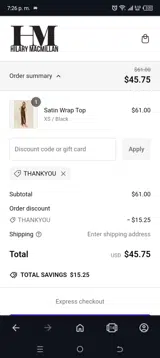 Hilary MacMillan coupon verification screenshot