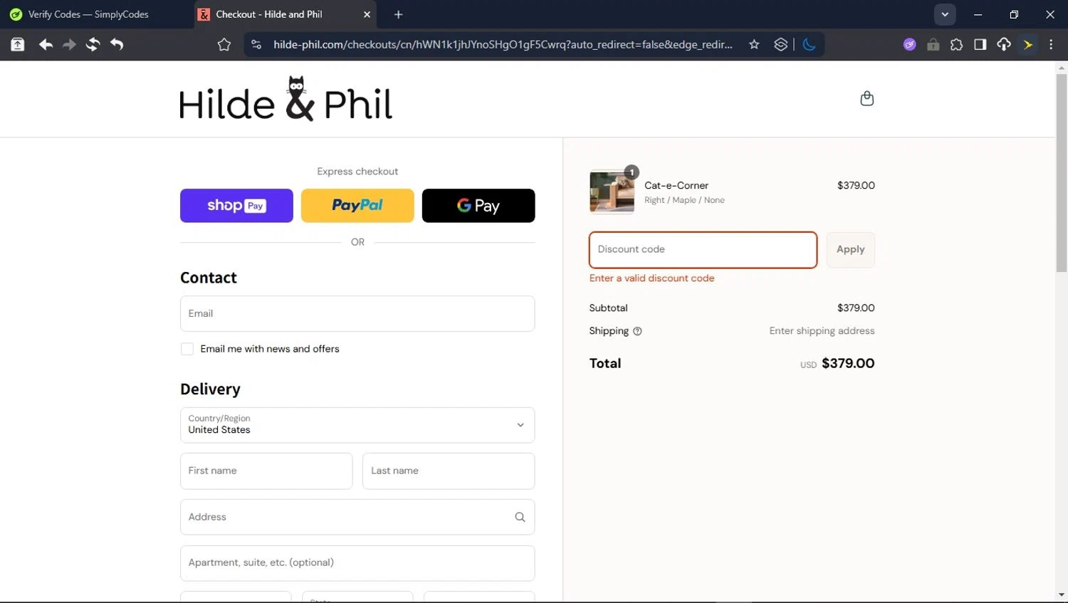 Hilde & Phil promo code screenshot showing code LAUNCH10 applied at Hilde & Phil checkout page. Uploaded by SimplyCodes community member DealVirtuoso2241 on Aug 13, 2025