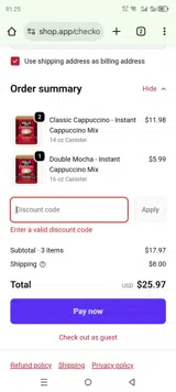 WITCHBREW coupon verification screenshot