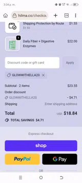 GLOWWITHELLA20 coupon verification screenshot