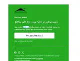 VIP10 coupon verification screenshot
