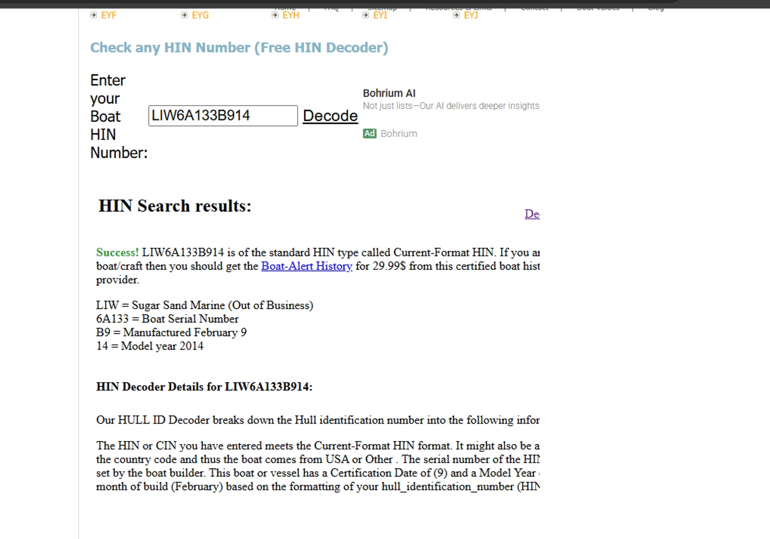 HIN Decoder promo code screenshot showing code LIW6A133B914 applied at HIN Decoder checkout page. Uploaded by SimplyCodes community member cuticula on Oct 31, 2025
