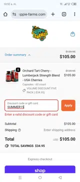 SUMMER15 coupon verification screenshot