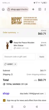 ADBX1 coupon verification screenshot
