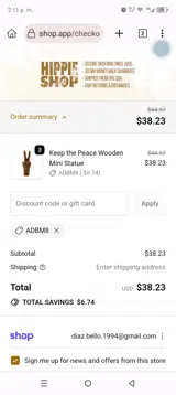 ADBM8 coupon verification screenshot