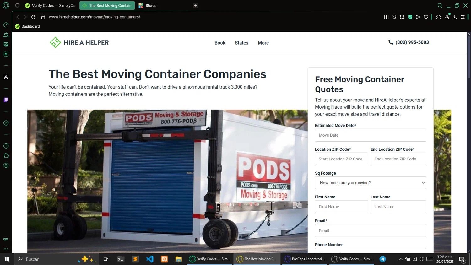 HireAHelper discount code screenshot showing code HELPER10 applied at HireAHelper checkout page. Uploaded by SimplyCodes community member ibelongtojesus on Apr 30, 2025