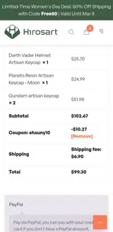 Shauny10 coupon verification screenshot