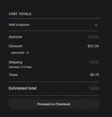 His & Hers coupon verification screenshot