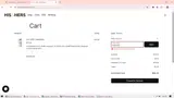 His & Hers coupon verification screenshot