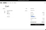 His & Hers coupon verification screenshot