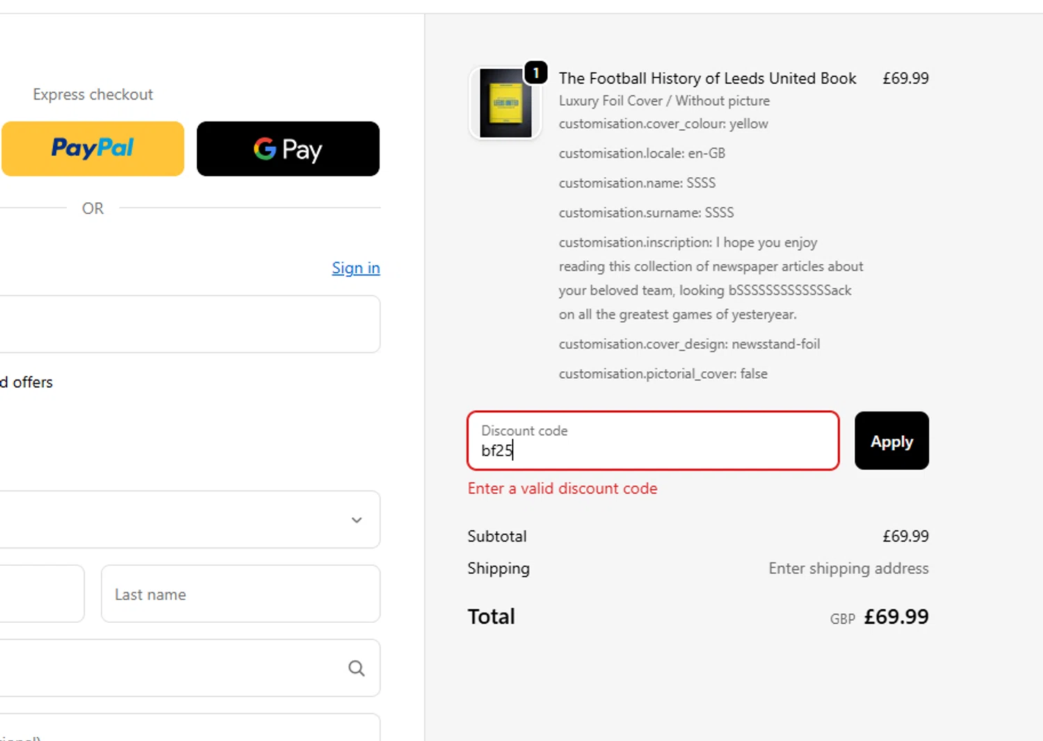 Historic Newspapers promo code screenshot showing code bf25 applied at Historic Newspapers checkout page. Uploaded by SimplyCodes community member yeresojperez on Nov 3, 2025