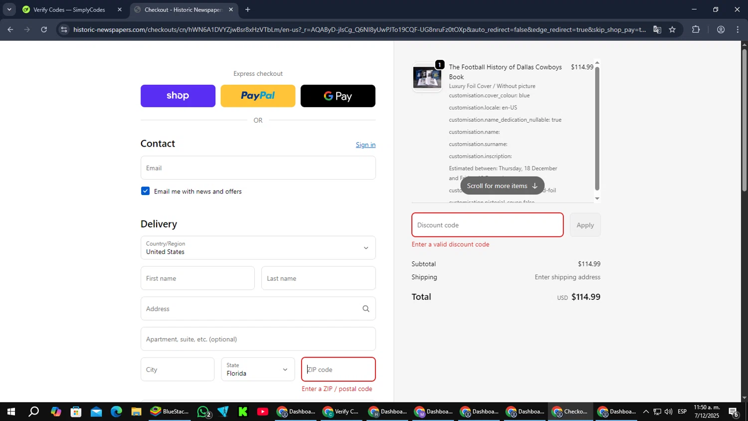 Historic Newspapers promo code screenshot showing code MUM15 applied at Historic Newspapers checkout page. Uploaded by SimplyCodes community member RebateCaptain6440 on Dec 7, 2025
