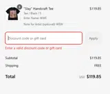 WORK20 coupon verification screenshot