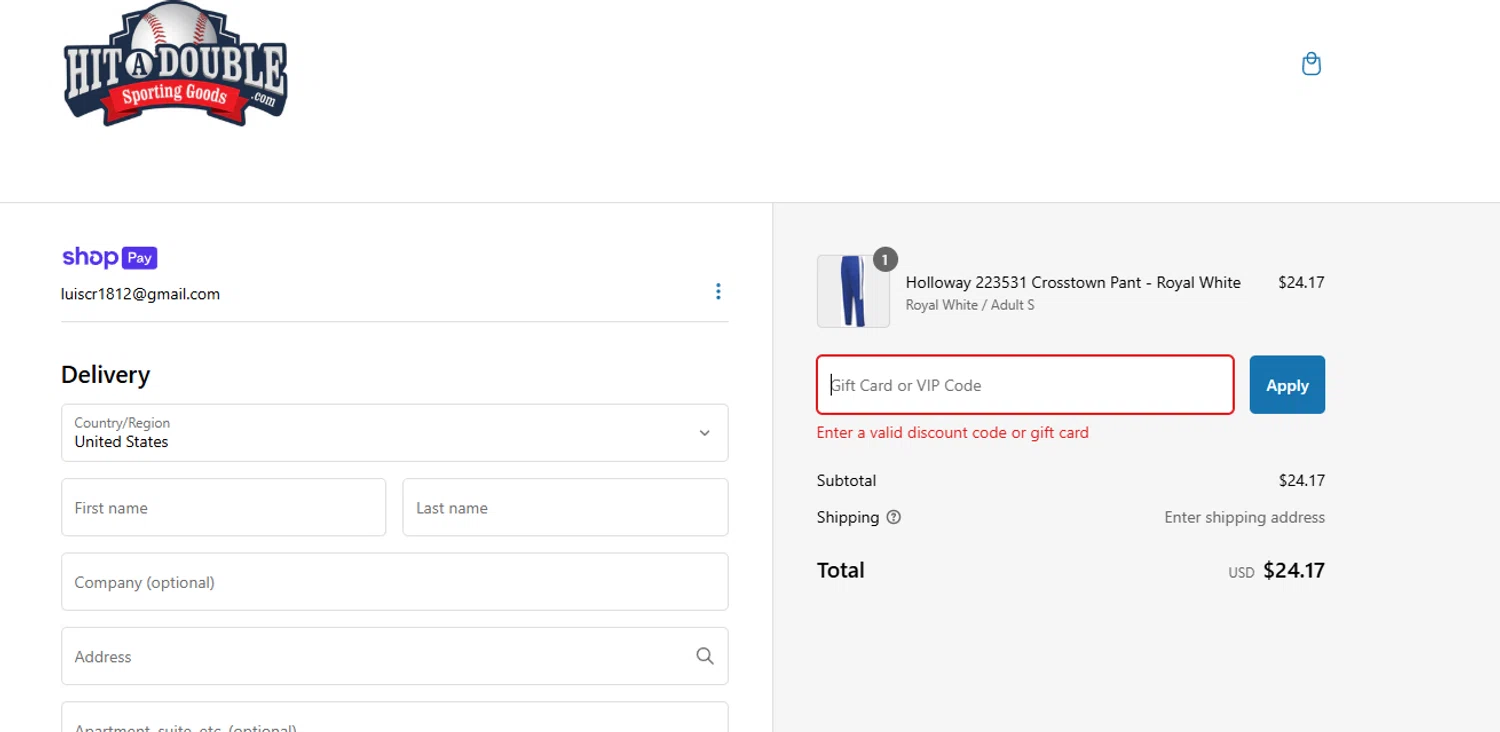 Hit a Double discount code screenshot showing code SAVE15 applied at Hit a Double checkout page. Uploaded by SimplyCodes community member CashMonarch1137 on Feb 23, 2025