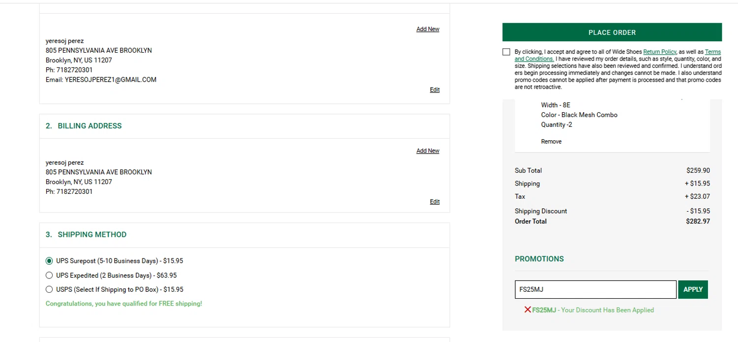 Hitchcock coupon code screenshot showing code FS25MJ applied at Hitchcock checkout page. Uploaded by SimplyCodes community member yeresojperez on Oct 16, 2025