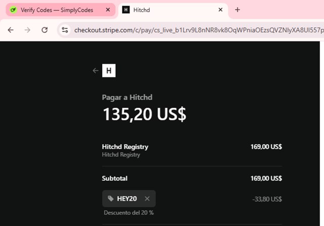 Hitchd checkout page showing Hitchd promo code box | Screenshot taken by SimplyCodes community member on Aug 25, 2025