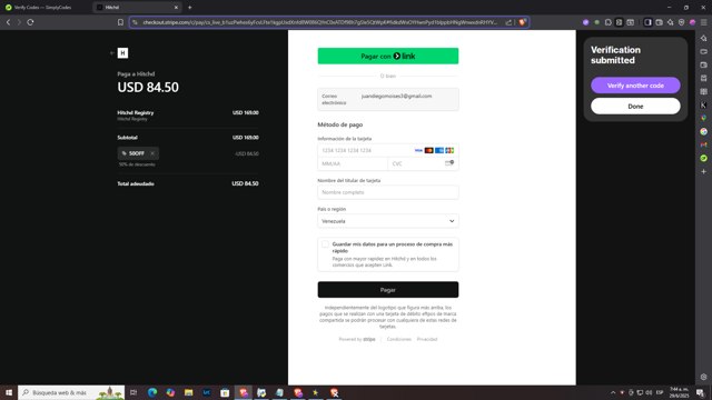 Hitchd checkout page showing Hitchd promo code box | Screenshot taken by SimplyCodes community member on Jun 29, 2025