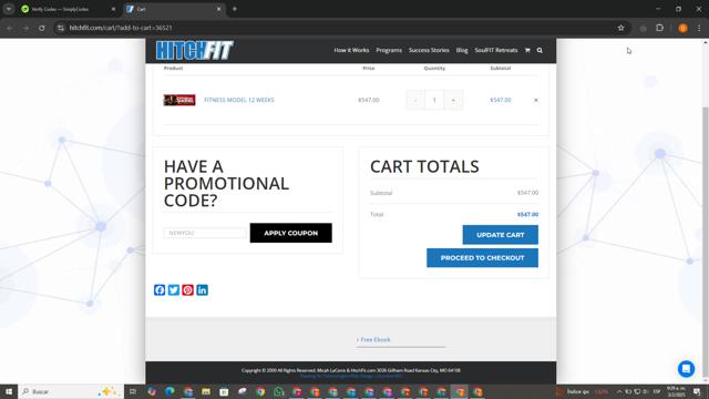 Hitch Fit checkout page showing Hitch Fit promo code box | Screenshot taken by SimplyCodes community member on Feb 3, 2025