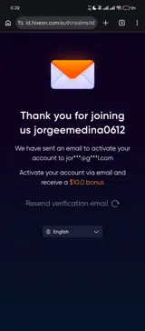 Hiveon coupon verification screenshot