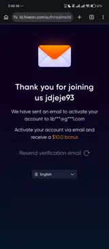 Hiveon coupon verification screenshot