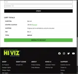 Hi-Viz coupon verification screenshot