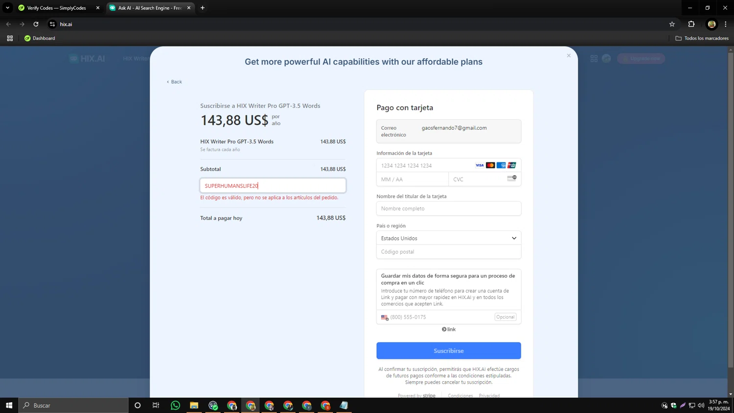 how to use Hix.Ai coupons