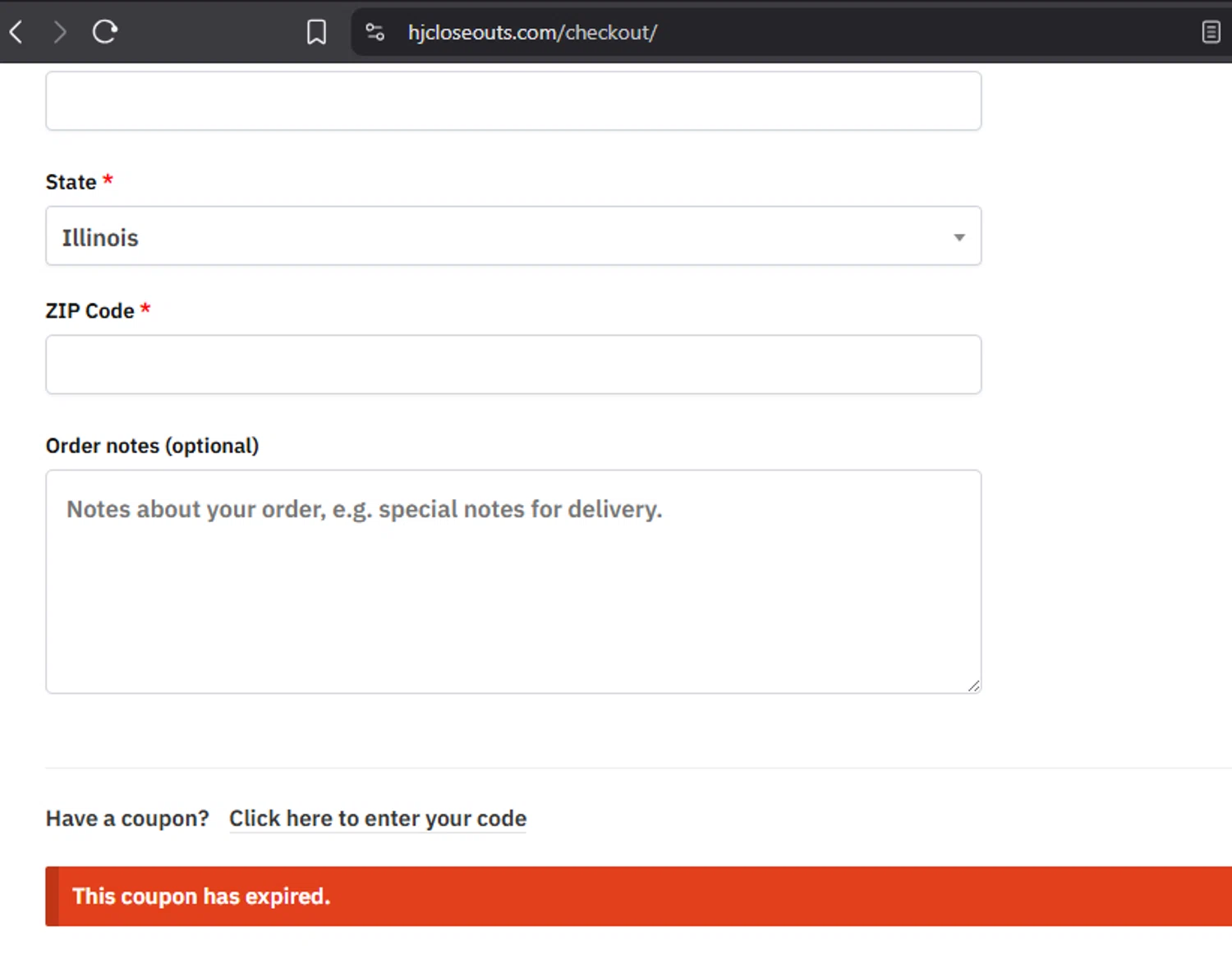 HJ Closeouts promo code screenshot showing code blackfriday2025 applied at HJ Closeouts checkout page. Uploaded by SimplyCodes community member leiraM on Dec 23, 2025