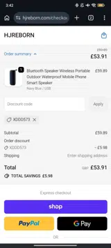 XDDD573 coupon verification screenshot