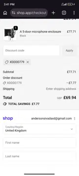 XDDDD779 coupon verification screenshot