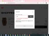 H&M coupon verification screenshot