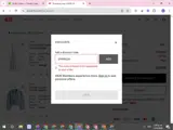 H&M coupon verification screenshot