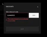 H&M coupon verification screenshot