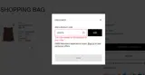 H&M coupon verification screenshot