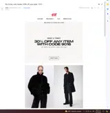 H&M coupon verification screenshot