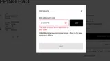 H&M coupon verification screenshot