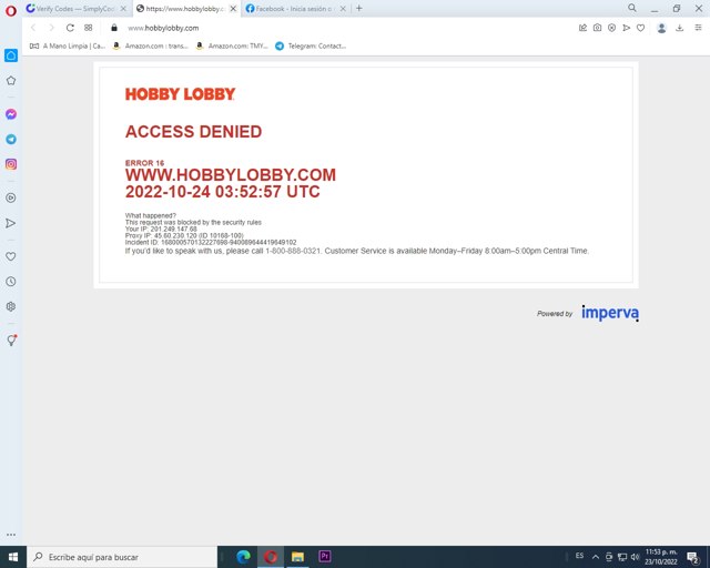 Hobby Lobby checkout page showing Hobby Lobby coupon code box | Screenshot taken by SimplyCodes community member on Oct 23, 2022
