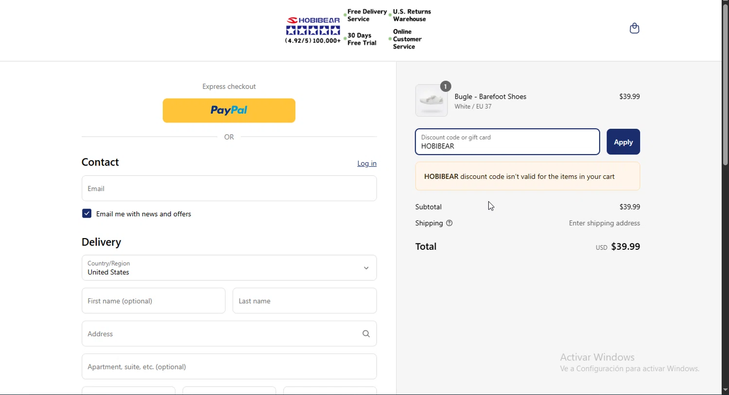 Hobibear discount code screenshot showing code HOBIBEAR applied at Hobibear checkout page. Uploaded by SimplyCodes community member Jsjsjsjsjsjsjs on Apr 16, 2025
