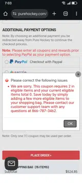 PHTEE2 coupon verification screenshot