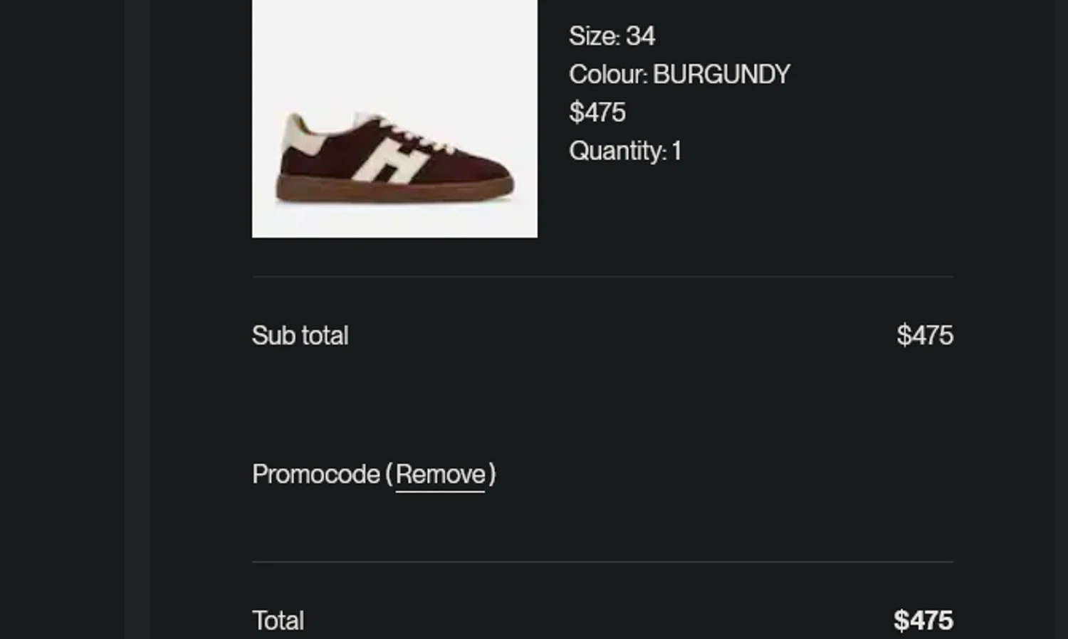 Hogan US promo code screenshot showing code WELCOME applied at Hogan US checkout page. Uploaded by SimplyCodes community member xocelot44x on Sep 23, 2025