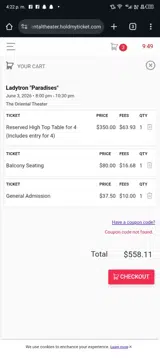 HoldMyTicket coupon verification screenshot