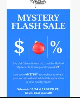 mystery coupon verification screenshot