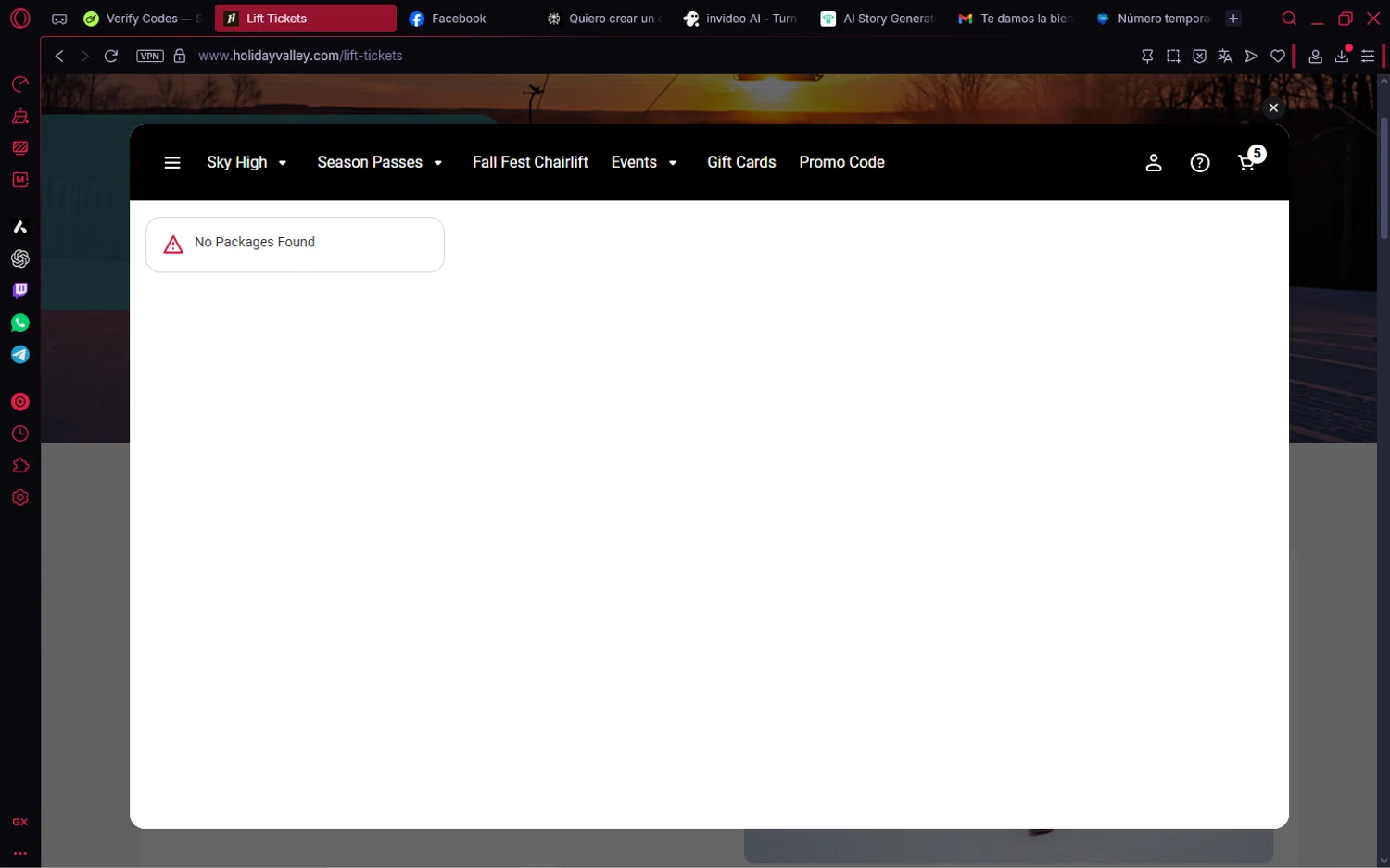 Holiday Valley promo code screenshot showing code 3DayGolfpkgtc applied at Holiday Valley checkout page. Uploaded by SimplyCodes community member SavvyWizard7346 on Oct 12, 2025