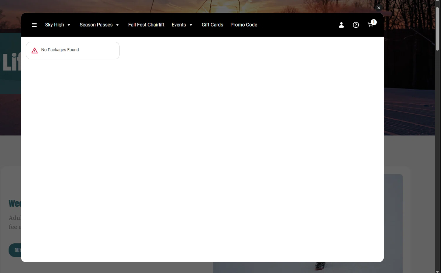 Holiday Valley promo code screenshot showing code 2DayGolfpkgtc applied at Holiday Valley checkout page. Uploaded by SimplyCodes community member Locura on Oct 12, 2025