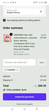 Holistic Energy Flow coupon verification screenshot